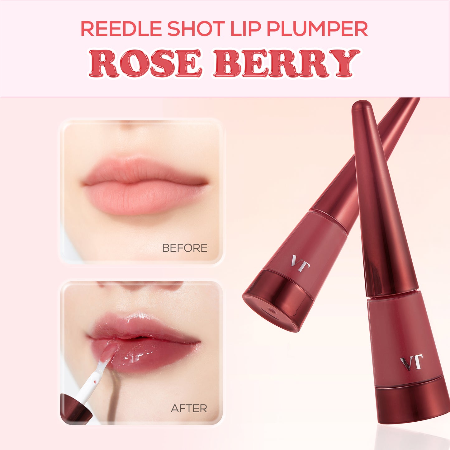 Reedle Shot Lip Plumper Rose Berry