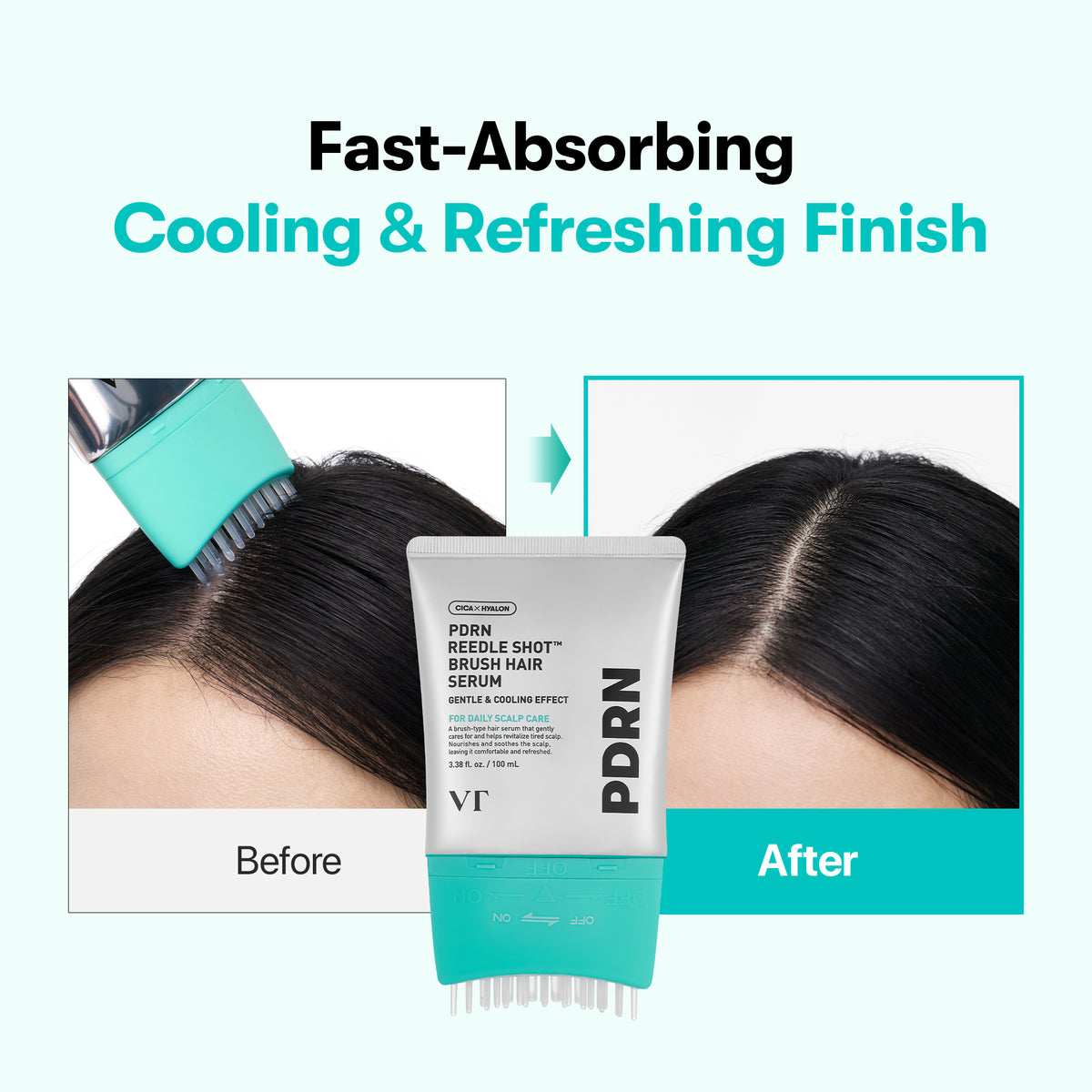 Lightweight scalp serum finish