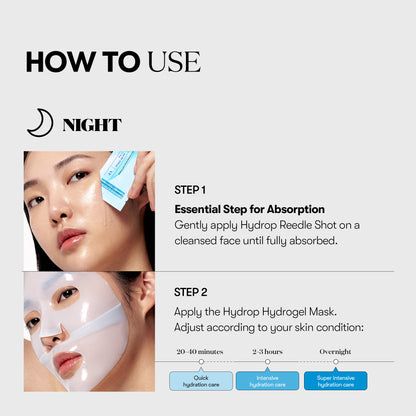 Hydrop Reedle Shot 100 2 Step Hydrogel Mask 4ea