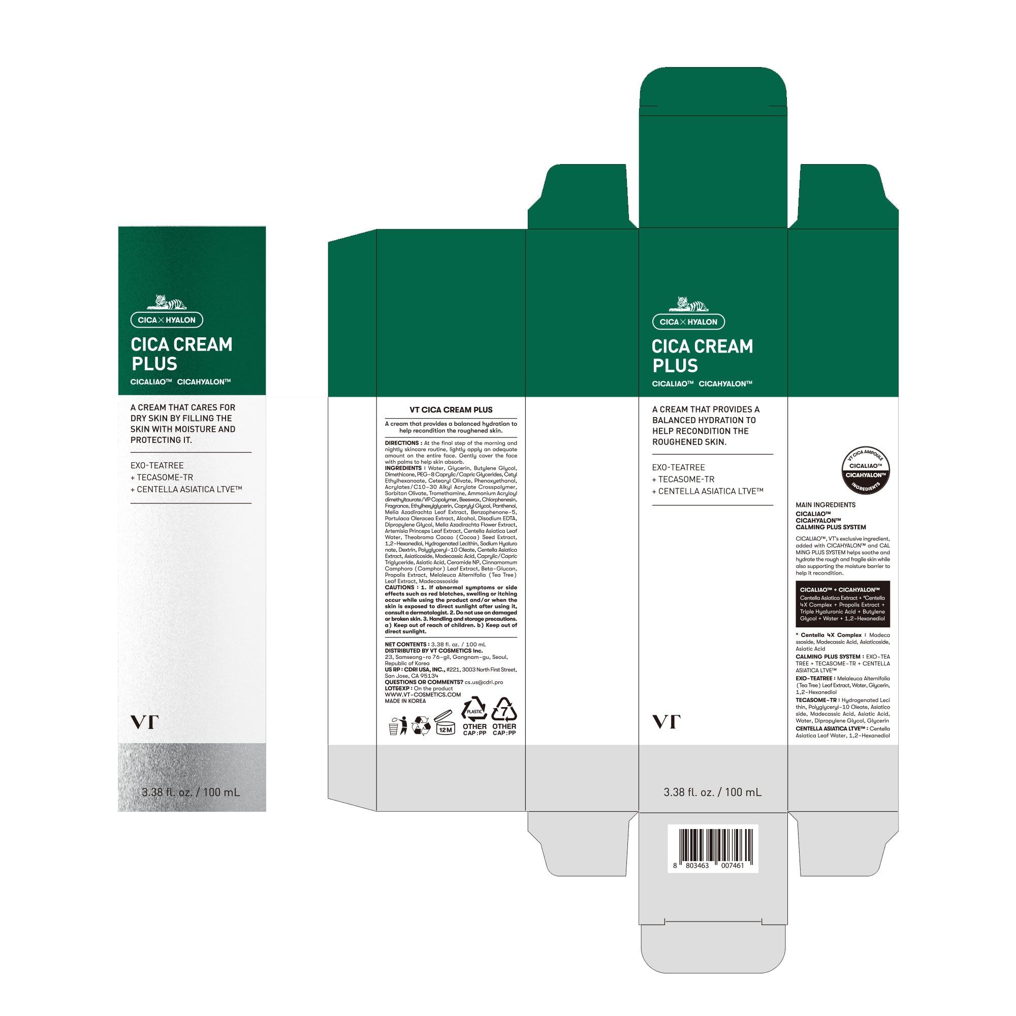 Cica Cream Plus 100 – VT Cosmetics official