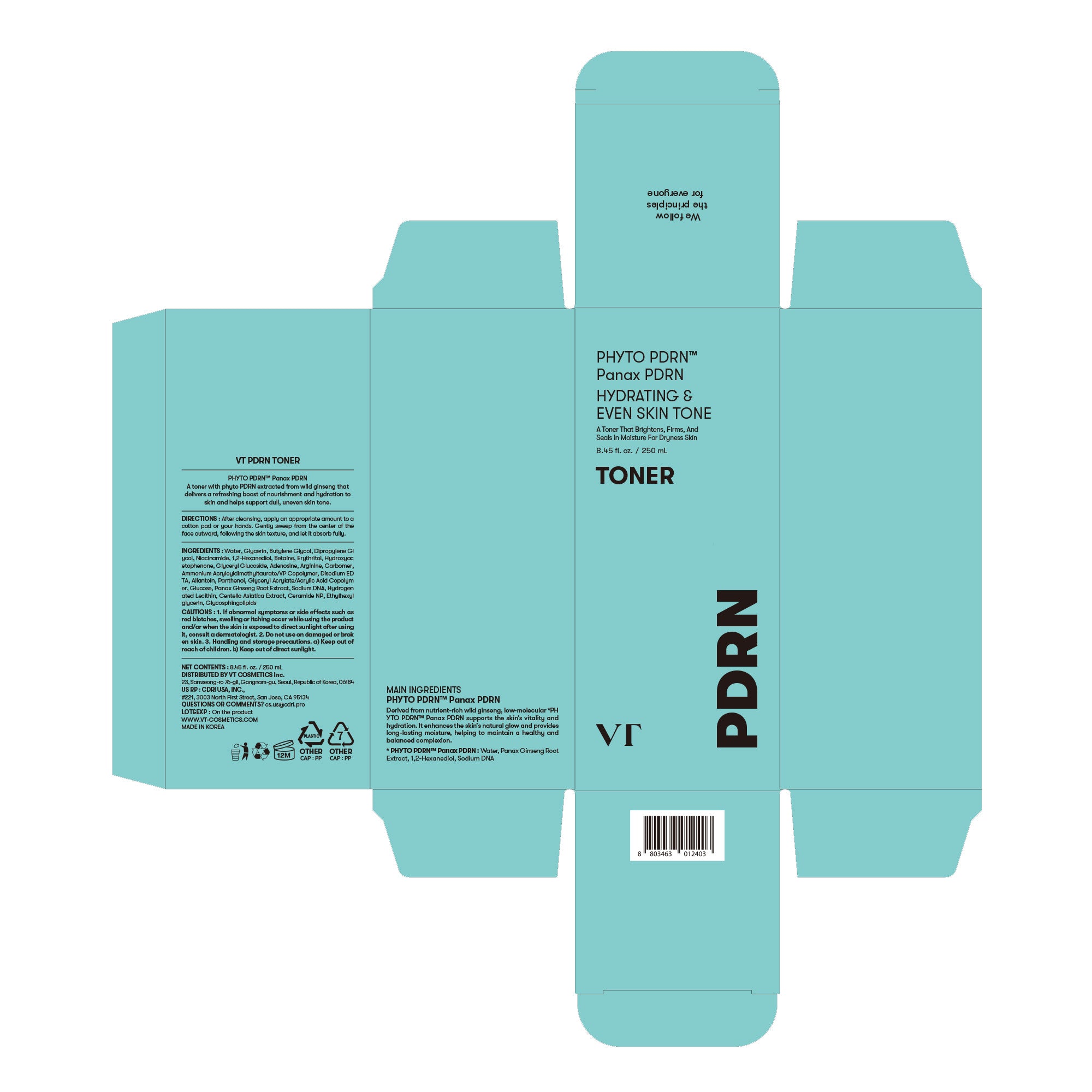 PDRN TONER – VT Cosmetics official