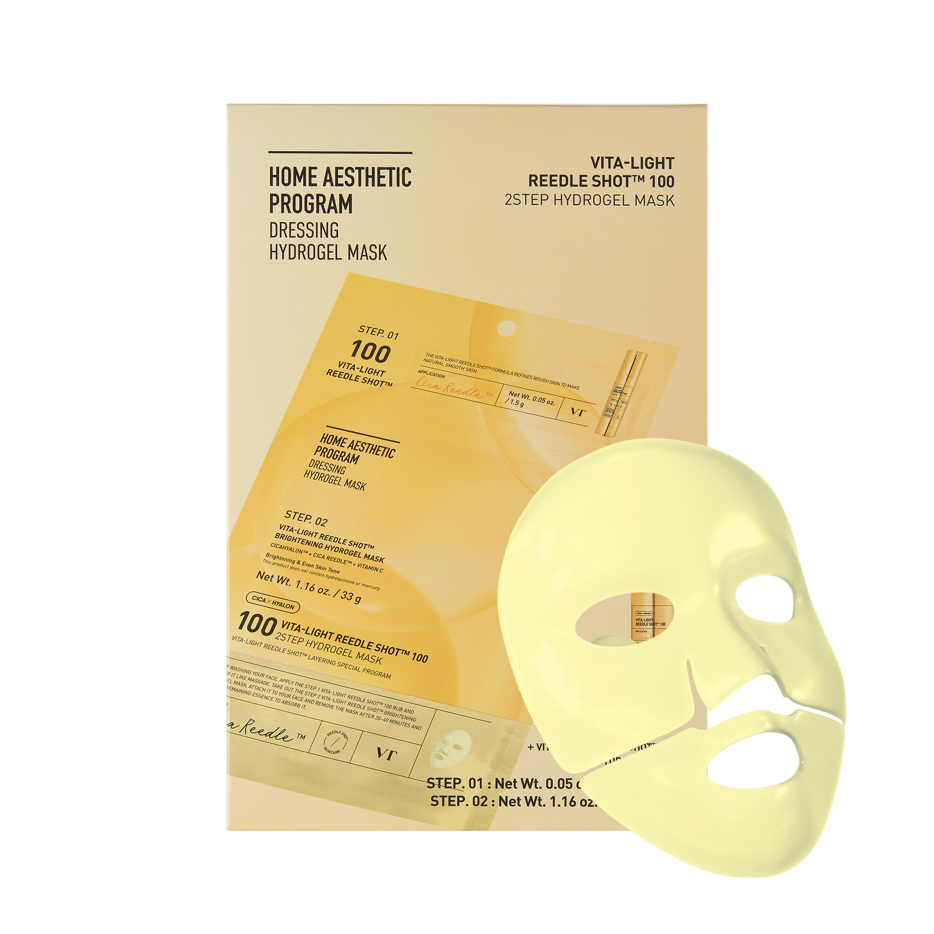 Vita-Light Reedle Shot 100 2 Step Hydrogel Mask 4ea  VT Cosmetics official